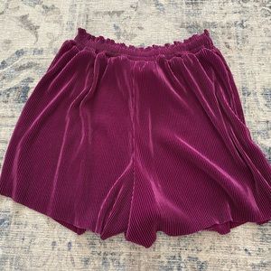 purple high rise Zara shorts